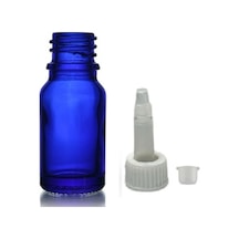 10ml Mavi Cam Şişe Getamisin Kapak, 12 Adet, Plastik Üstten Damlalıklı Şişe, Damlatmalı Şişe, Damlatıcı Şişe