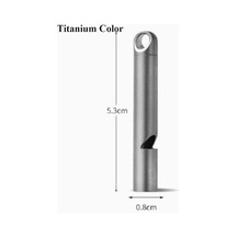 Novahub Mini Su Geçirmez Titanyum Düdük Taşınabilir Acil Durum Keşif Aksesuarları Açık Hava Edc Aracı Gümüş Gümüş