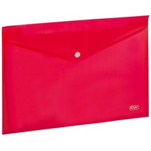 Kraf 12 Li Paket Çıtçıtlı Dosya A4 Kırmızı