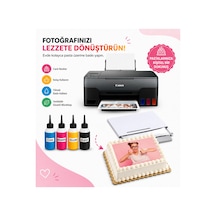 Canon Pıxma G3410 Resimli Pasta Yazıcısı Gıda Mürekkepli, Wi-fi, Tarayıcı, Fotokopi + Bitmeyen Kartuş Sistemi