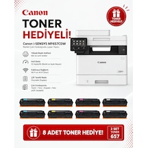 Canon Mf657cdw Renkli Yazıcı Çok Fonk. 2 Takım Toner
