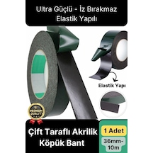 Premium Ultra Güçlü İz Bırakmaz Elastik Yapılı Çift Taraflı Akrilik Köpük Bant 36mm - 10m - 1 Adet