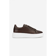Valmenti Erkek Hakiki Deri Sneakers & Spor Ayakkabı 04 2559 Erk Ayk Y25 Kahve Dr/orgu Kahverengi