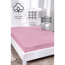 Aç-tak Lastikli Tek Kişilik Çarşaf 160x200+30 Cm Polycotton Matriss Serisi Pudra