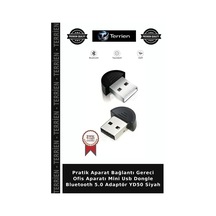 Pratik Aparat Bağlantı Gereci Ofis Aparatı Mini Usb Dongle Bluetooth 5.0 Adaptör Yd50 Siyah