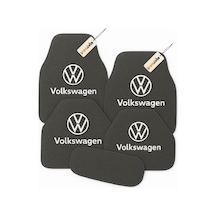 Volkswagen Logolu Gri Oto Halı Paspas Seti 5 Parça Araca Özel Şık Ve Kaymaz Zemin Koruma