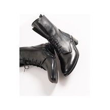 Luvishoes 1190 Siyah Deri Kadın Bot Siyah