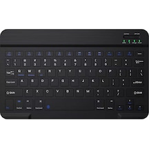 10 İnç Kablosuz Bt Klavye Üç Sistemli Evrensel Renkli Şarj Edilebilir Bt Klavye Cep Telefonu Tablet Evrensel Klavye