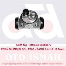 Fren Silindiri Sol 19.5 Mm Peugeot: 106 / Citroen: Saxo 1.4 1.6