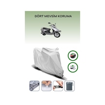 Gri Arka Çanta Ve Kilit Uyumlu Kuba Gs 125 Uyumlu Motor Brandası