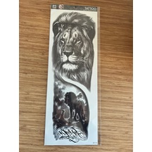 Aslan 1 Hafta Kalıcı Tam Kol Bacak Yapıştırma Geçici Dövme 46 Cm