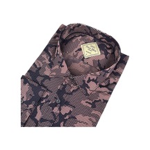 Slim Fit Pamuklu Uzun Kollu Cepsiz Spor Gömlek Slim Fit Kalıp Pembe