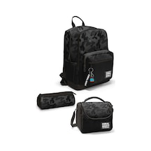 Coral High Siyah Kamuflaj Desenli 3 Lü Okul Çanta Seti Set0133238