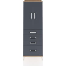 Kronos Dolap 2 Raflı 4 Çekmeceli 2 Kapaklı 60x59x182 Çam-antr... Çam