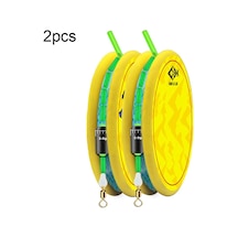 2 Adet Açık Hava Balıkçılık Anti-karışıklık Benekli Görünmez Misina Seti Ölçekli, Boyut: 7.2m 5.0 Sarı