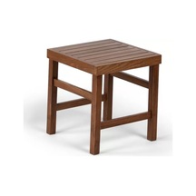 Mebel Stil Atina Sabit Sehpa 40x40 - Dış Mekan Kare Ahşap Bahçe, Balkon Sehpası Çok Renkli