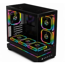 Zoko Venüs Siyah 6x12cm Argb Fan Temper Cam M.atx Oyuncu Bilgisayar Kasası