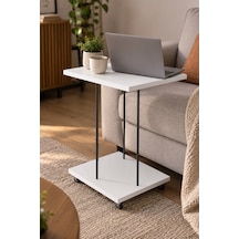 Sulorahome Tekerlekli Laptop Ve Servis Sehpası Beyaz