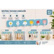 6'lı Yapışkanlı Duvar Askısı Şeffaf Kancalı Mutfak Ve Banyo Askı Seti 12 Izgara