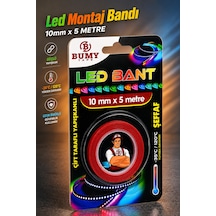 Çift Taraflı 10mm X 5 Metre Şeffaf Güçlü Led Montaj Bandı Led Yapıştırma Bantı Bantları Araç Oto Diğer
