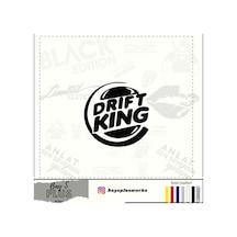 Drift King İçin Uyumlu Aksesuar Oto Cam Sticker Siyah 20 Cm3486