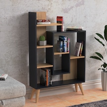 Lagomood New Sally Kitaplık Antrasit Meşe