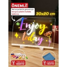 12 Inc Led Işıklı Çizim Tahtası Ayarlanabilir Stant Ve Kalemleri Çizim Tahtası 30x20 5131 4160980