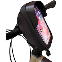 Çerçeveli Bisiklet Gidon Çantası Dokunmatik Telefon Tutucu Kılıf
