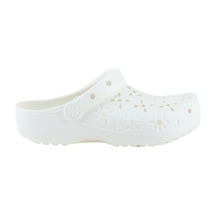 Crocs Classic Floral Cut Out Kadın Beyaz Sandalet 210927-0wv Beyaz