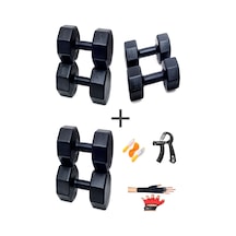 Ps Spor 3 Çift Dambıl Set 3 Kg + 6 Kg + 9 Kg + Eldiven Ayarlanabilir Sayaçlı Yay Ve Atlama İpi