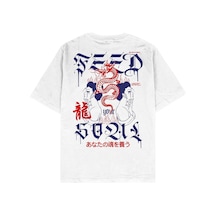 Tarzsokak Feed Soul Beyaz Oversize Unisex T-shirt