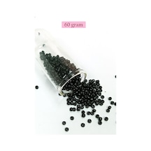 Dökme Cam Kum Boncuk 8/0 3 Mm - 60 Gram - Parlak Siyah - Bnc211 Diğer