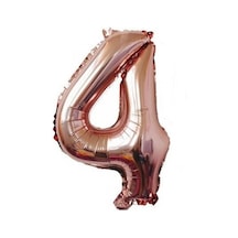 4 Rakam Rose Gold Folyo Balon 40 İnç 100 Cm