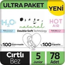 Znv Zenvia Mey İthalat Natural Double Soft Bebek Bezi Ultra Paket 5 Beden 78 Adet Znv2025 Cmn