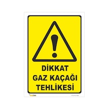 Dikkat Gaz Kaçağı Tehlikesi - Isg Levhası Levha-15x21 Cm Sticker