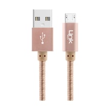 Linktech K542 Micro Usb Örgü Metal 30 CM Şarj Kablosu