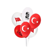 24lü Bayrak Balon Türk Bayraklı Ve Atatürk Baskılı Balon 23 Nisan