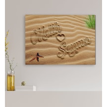 Bk Gift Kişiye Özel Aşkını Kumsala Yazdım Kanvas Tablo-1 50x70 , Sevgiliye Hediye, Doğum Günü Hediyesi Kobitmeyencom32708 Bk Gift