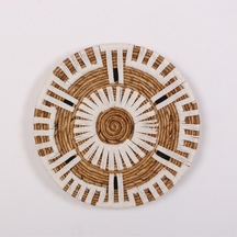 Aspendos 40x9 Cm Çap- Doğal Abaka Duvar Tabağı