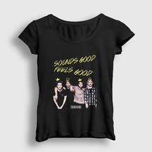 Presmono Kadın Band 5 Seconds Of Summer T-shirt Siyah