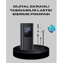 Mey İthalat Taşınabilir 80w Kablosuz Lastik Şişirme Pompası Dijital Ekranlı