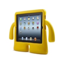 Apple Uyumlu iPad, 9.7 2017 Figürlü Silikon Çocuk Tablet Standlı Koruma Kılıf Arka Kapak