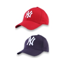 Gyes Spor Ny Şapka Unisex 2'li Takım Arkası Cırtlı Ayarlanabilir Nyşapkalartakımlı 45 Çok Renkli