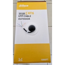 Dh-pfm920-6un 305 Metre Outdoor Dış Mekan Utp 23awg Cat6 Oksijensiz Bakır Cat6 Kablo Siyah