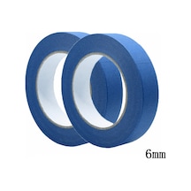 Youmex 2 Adet Mavi Krepp Kağıt Boya Bandı - 50mm Genişlik 30m Uzunluk, El İle Riptirilebilir, Temiz Çıkar, Çok Yüzey Uyumlu