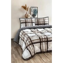 Bella Comforter Çift Kişilik Yorgan Set Wera Gri Renkli