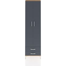 Arges Dolap 5 Raflı 2 Çekmeceli 2 Kapaklı 60x30x221 Çam-antrasit Çam