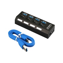 Usb 3.0 4 Port Çoklayıcı Hub Anahtarlı Işıklı On Off Chipli Model