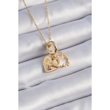 Mey İthalat 316l Çelik Gold Renk Zirkon Taşlı Sonsuzluk Kalp Figür Charm Model Kadın Kolye - Özel Seri Meyeb670521fbfaa067b0880e6377 altın