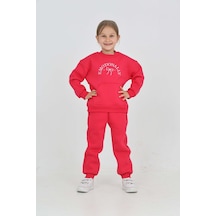 Toontoy Kids Toontoy Kız Çocuk Fiyonk Nakışlı Eşofman Takım Koyu Fuşya